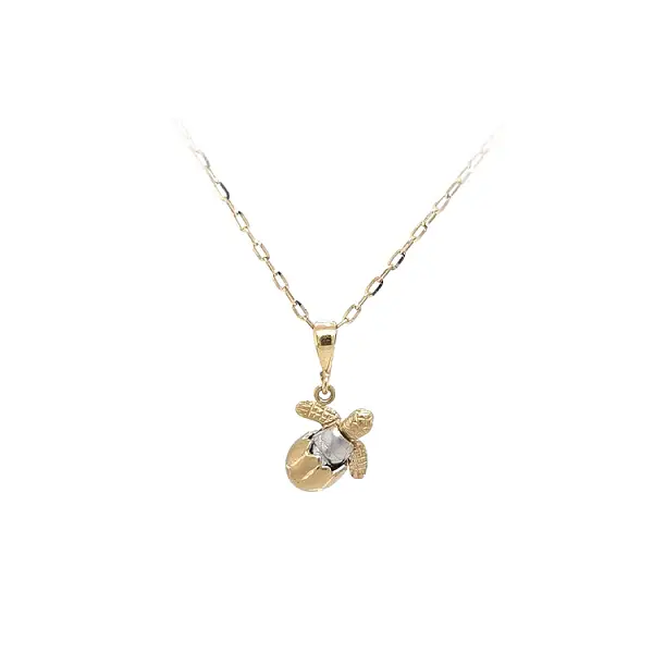 Gold Pendant Turtle made of Combined Gold