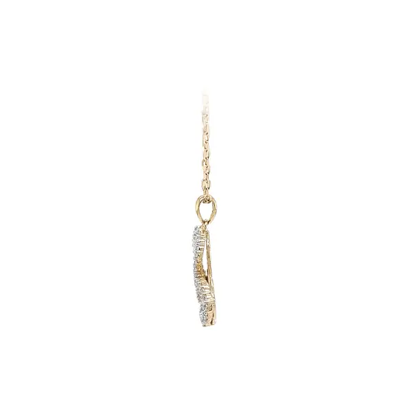 Gold Pendant Butterfly with Zircons