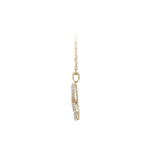 Gold Pendant Butterfly with Zircons