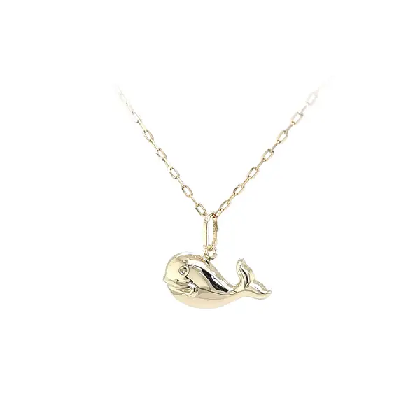 Gold Pendant Whale