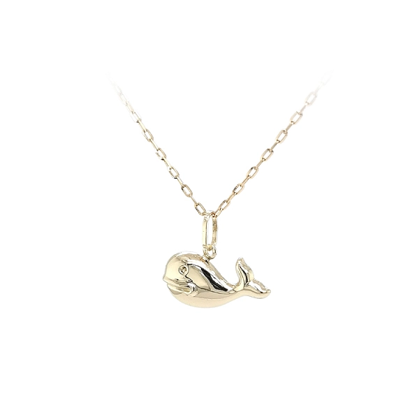 Gold Pendant Whale