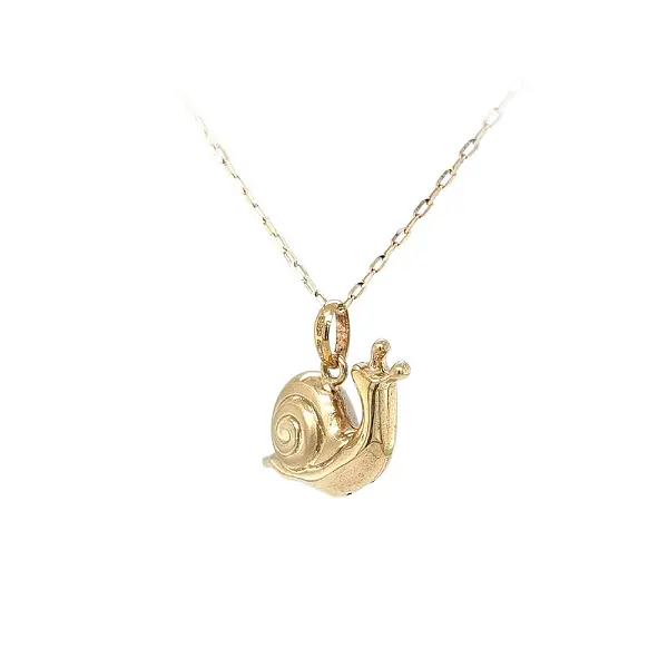 Gold Pendant in Snail Shape