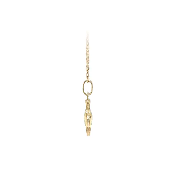 Gold Pendant Stork with Baby