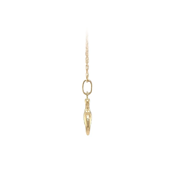 Gold Pendant Stork with Baby