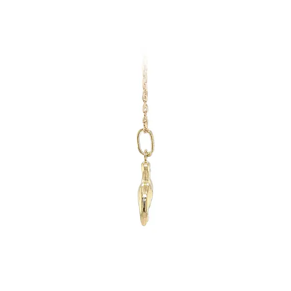 Gold Pendant Stork with Baby