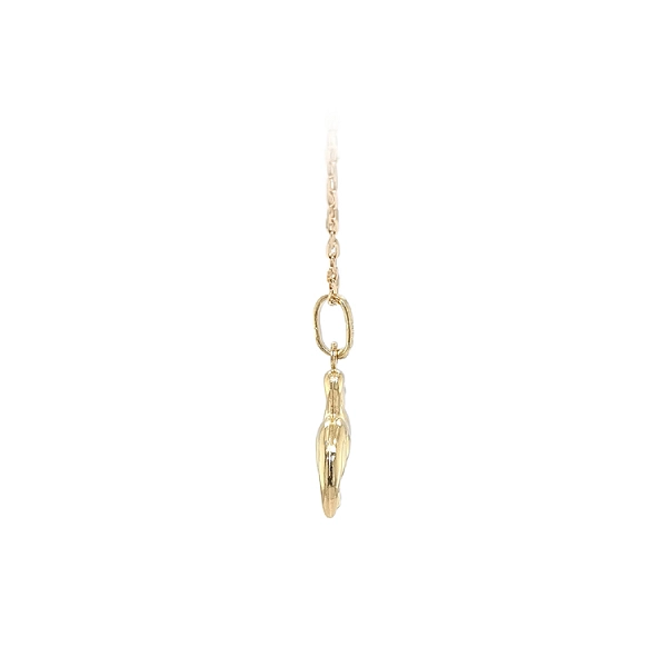 Gold Pendant Stork with Baby