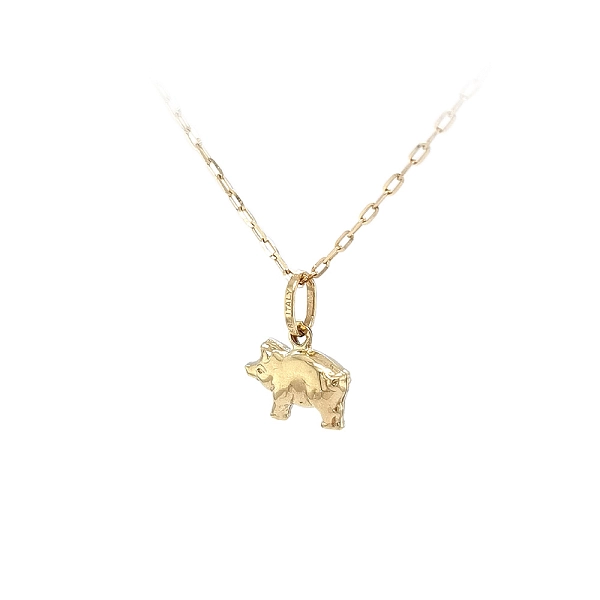 Gold Pendant in the Shape of a Piglet as a Symbol of Abundance and Happiness