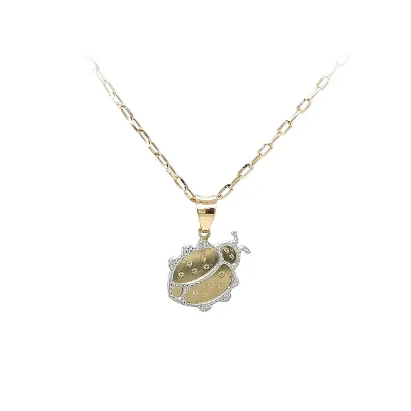 Pendant Ladybug from Combined Gold