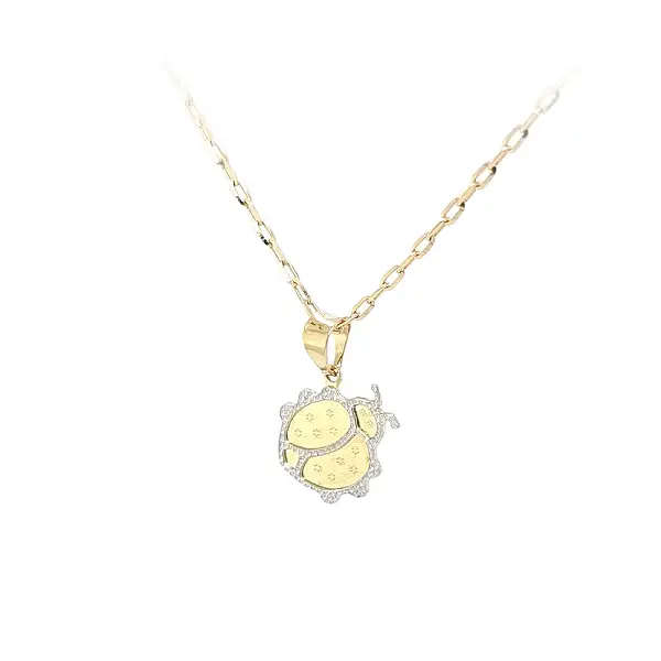 Pendant Ladybug from Combined Gold