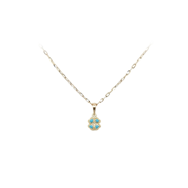 Gold Four Leaf Clover Pendant