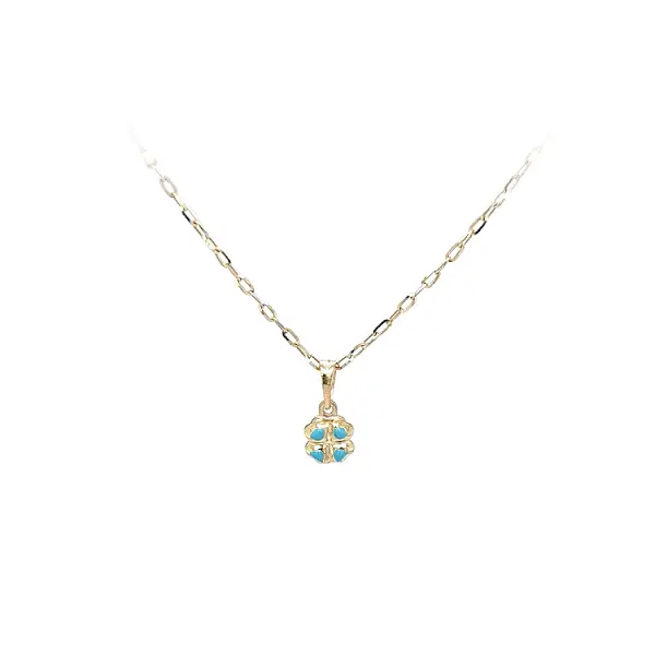 Gold Four Leaf Clover Pendant