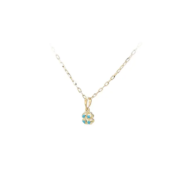 Gold Four Leaf Clover Pendant