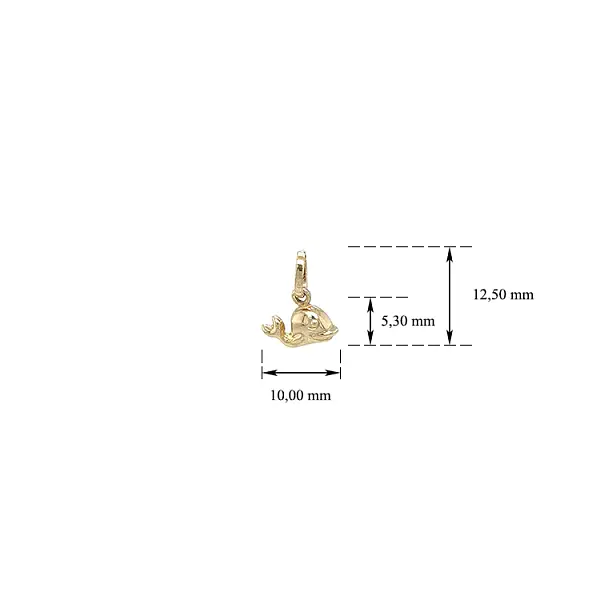 Gold Pendant Whale
