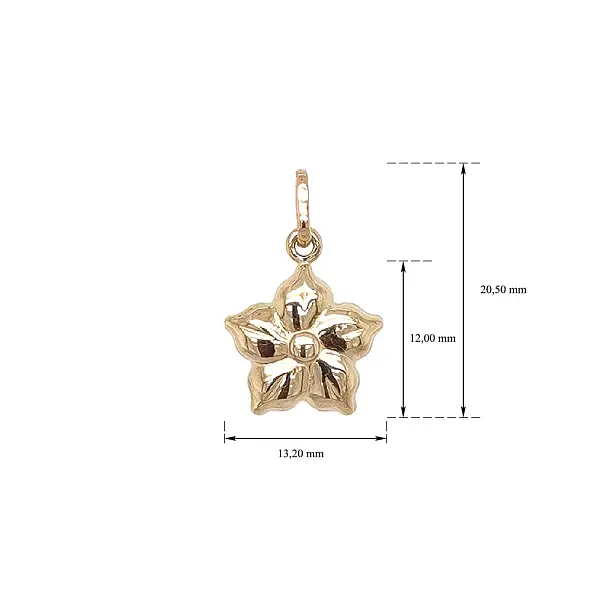 Gold Pendant Flower