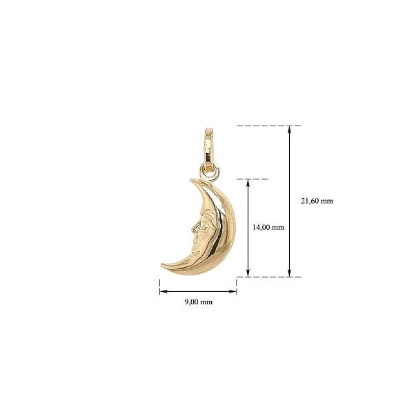 Pendant with moon motif in fine design