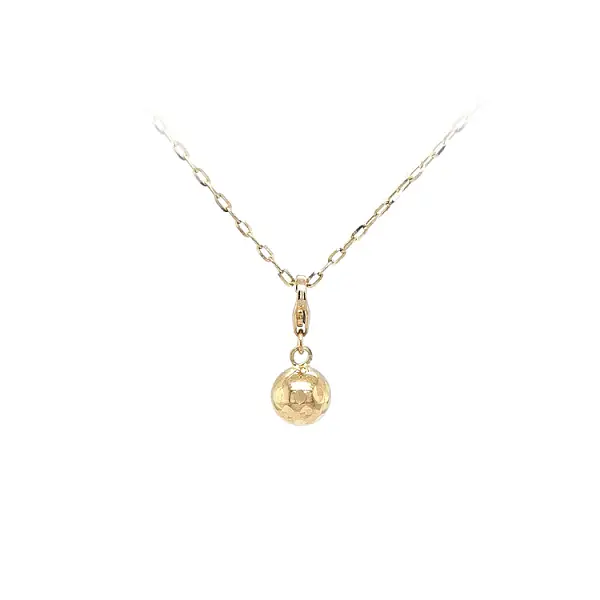 Gold Pendant for Bracelet Ball