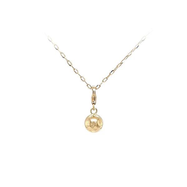 Gold Pendant for Bracelet Ball