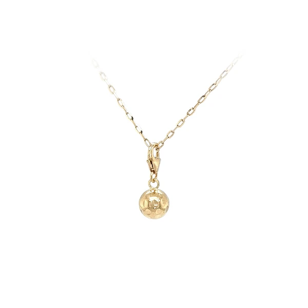 Gold Pendant for Bracelet Ball