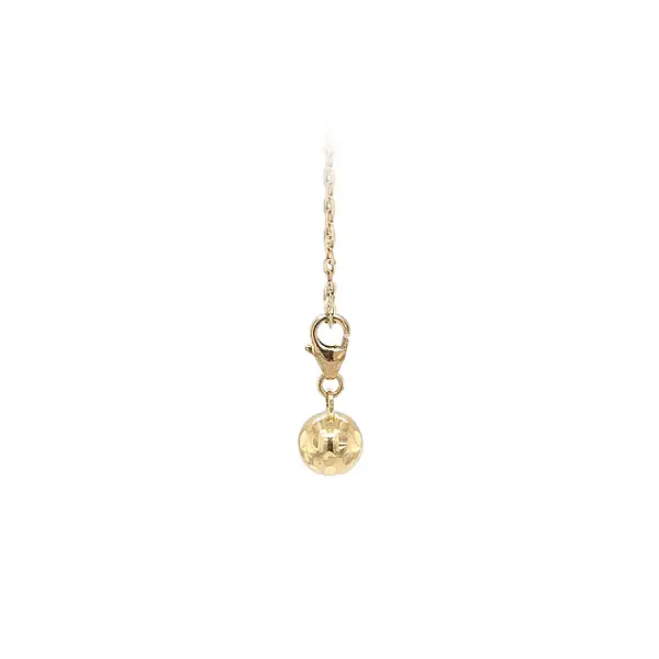 Gold Pendant for Bracelet Ball
