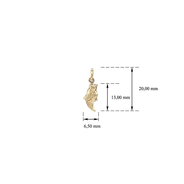 Gold Pendant Bird