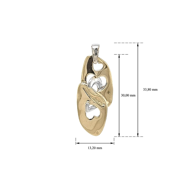 Gold Pendant Harmony of Hearts