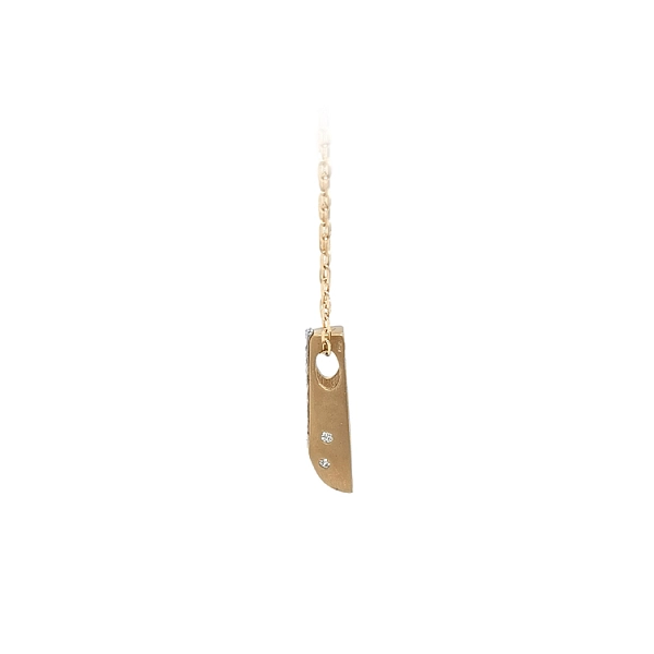 Gold Pendant with Zircones Combination Gold