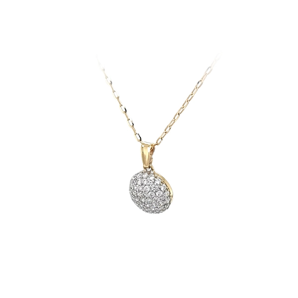 Gold Pendant with Zircons