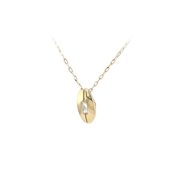 Gold Pendant with Zircon