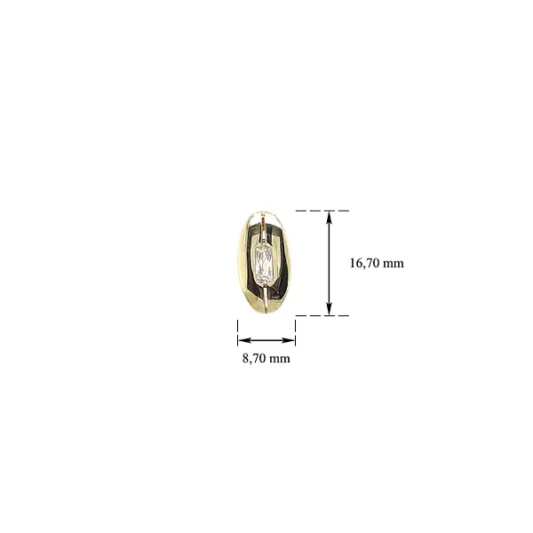 Gold Pendant with Zircon