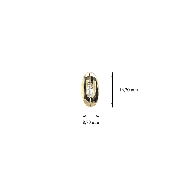 Gold Pendant with Zircon