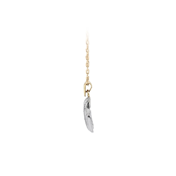 Gold Pendant with Zircons made of Combined Gold