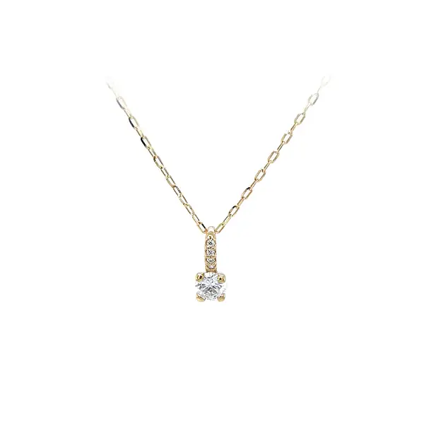 Gold Pendant with Zircons