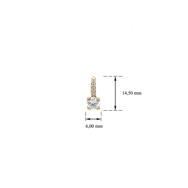 Gold Pendant with Zircons