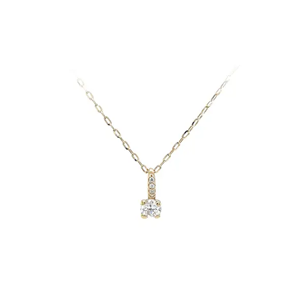 Gold Pendant with Zircons