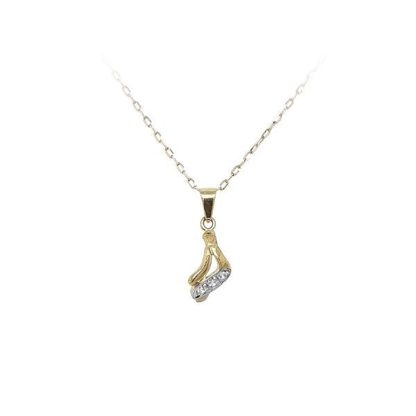 Golden Pendant with Zircones