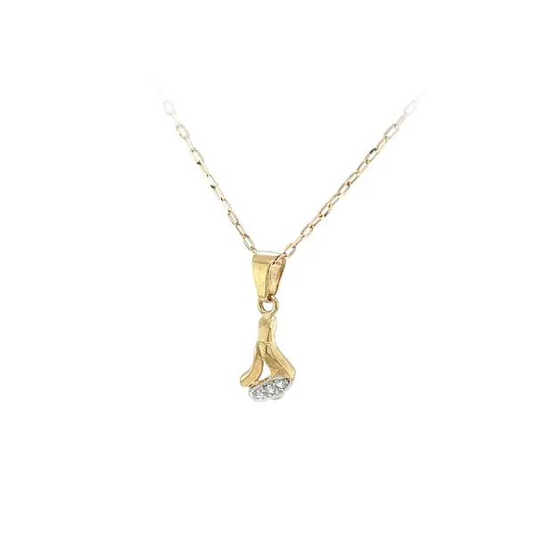 Golden Pendant with Zircones