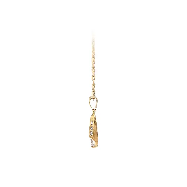 Gold Pendant with Zircons