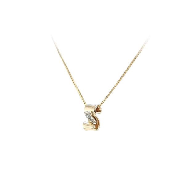 Gold Pendant with Zircons