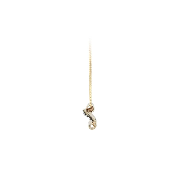 Gold Pendant with Zircons