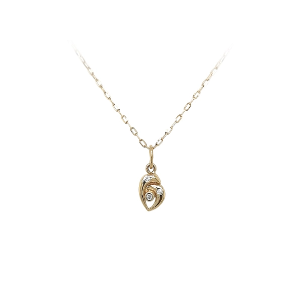 Gold Pendant with Zircons