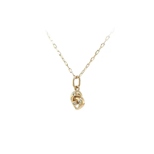 Gold Pendant with Zircons