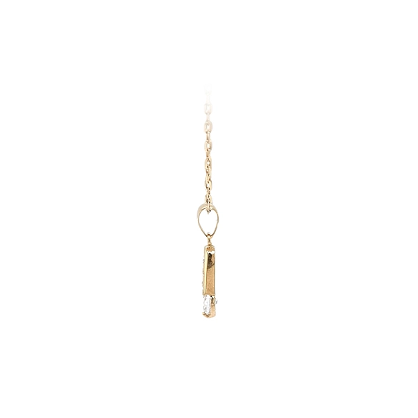 Gold Pendant with Zircons