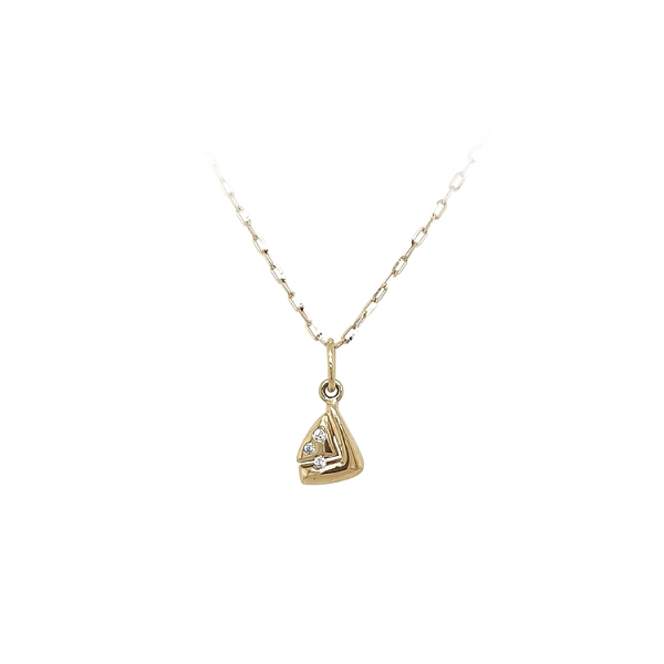 Gold Pendant with Zircons