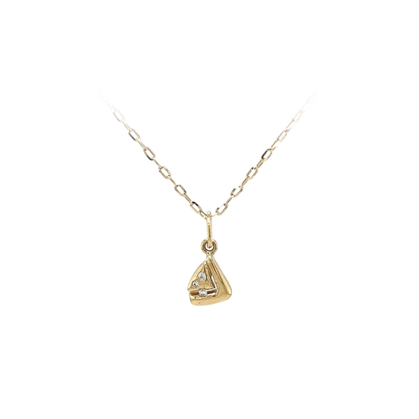 Gold Pendant with Zircons