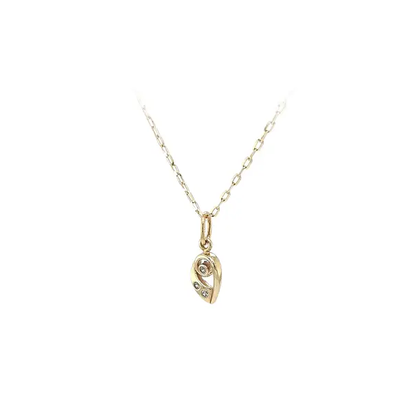 Gold Pendant with Zircons