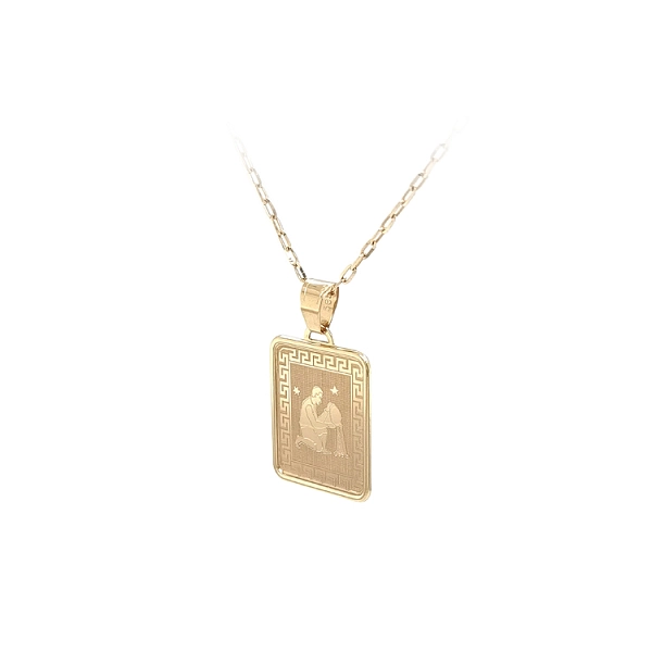 Gold Pendant Aquarius