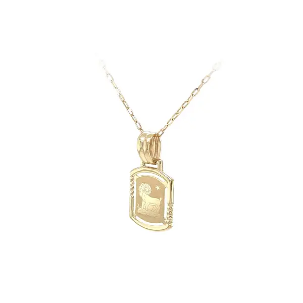 Gold Pendant Sign of the Ram