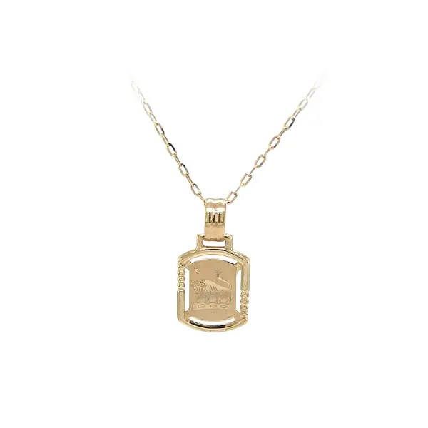 Gold Pendant Sign of the Bull