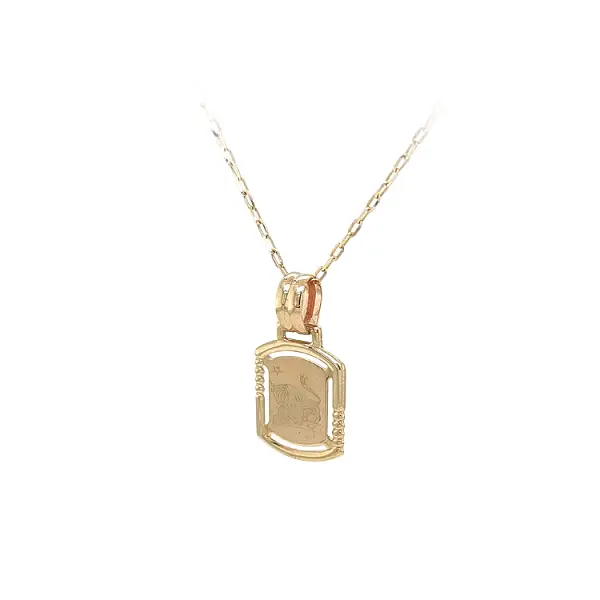 Gold Pendant Sign of the Bull