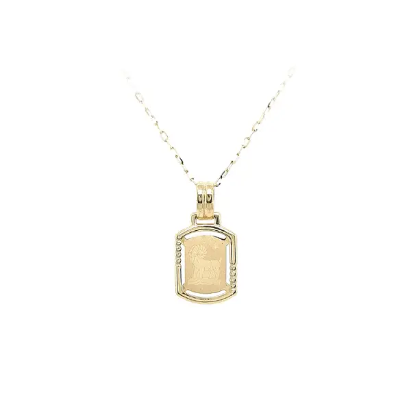 Gold Pendant Sign of the Ram